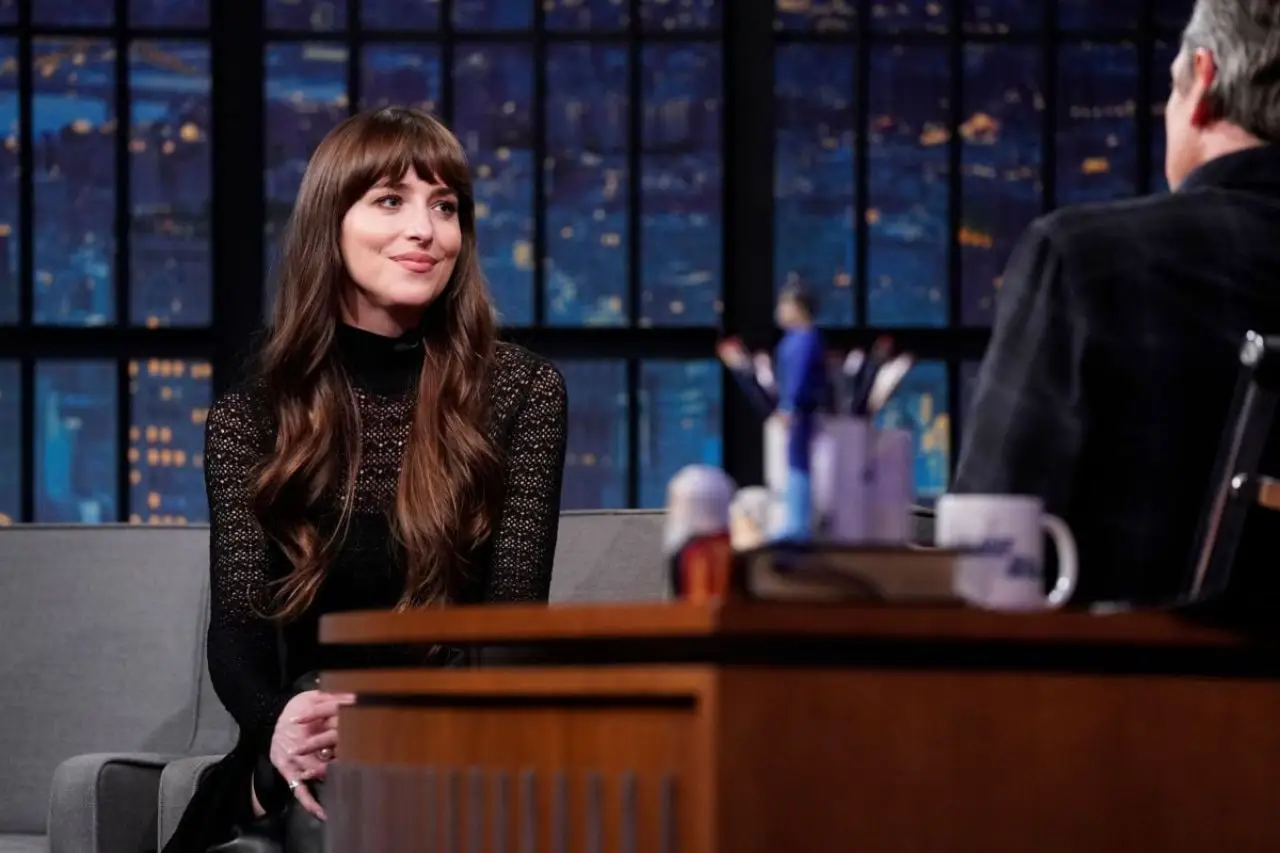 Dakota Johnson at Late Night With Seth Myers in New York6